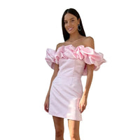 Robe unie épaules dénudées