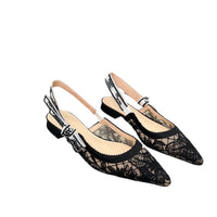 Lace Mesh Pointed Heeled Women Sandals