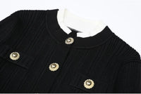 Robe Midi en Maille à Manches Évasées, Preencess
