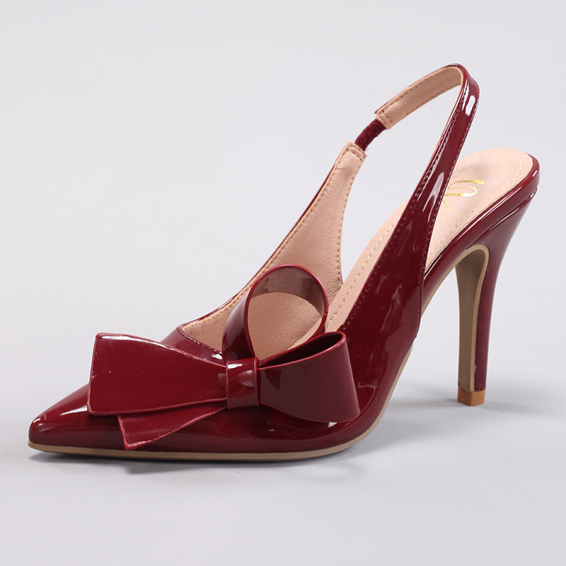 Pointed Toe Ankle Strap Knot Sandals
