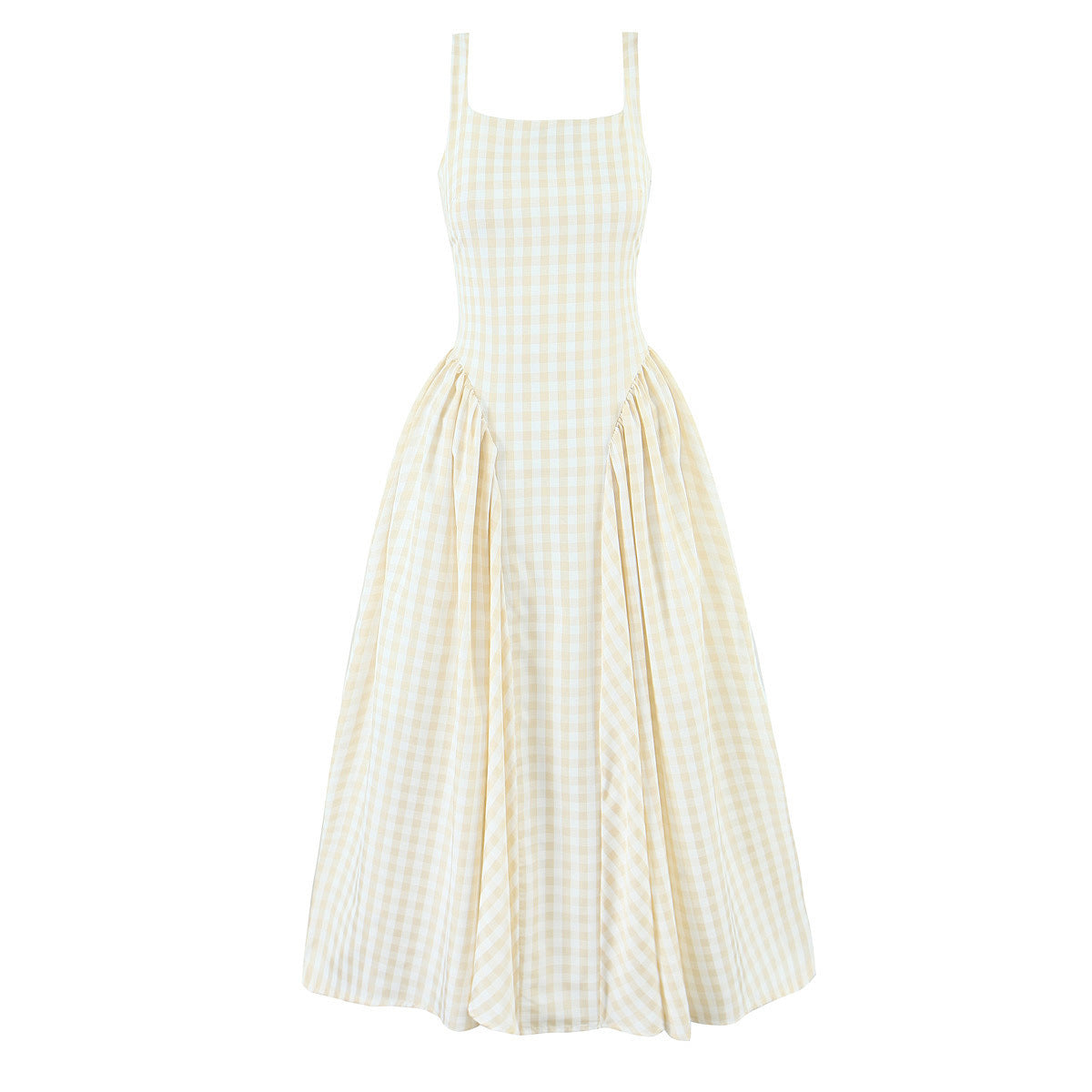 Robe à carreaux à fines bretelles
