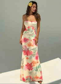Robe Longue Sirène Dos Nu à Bretelles, Preencess