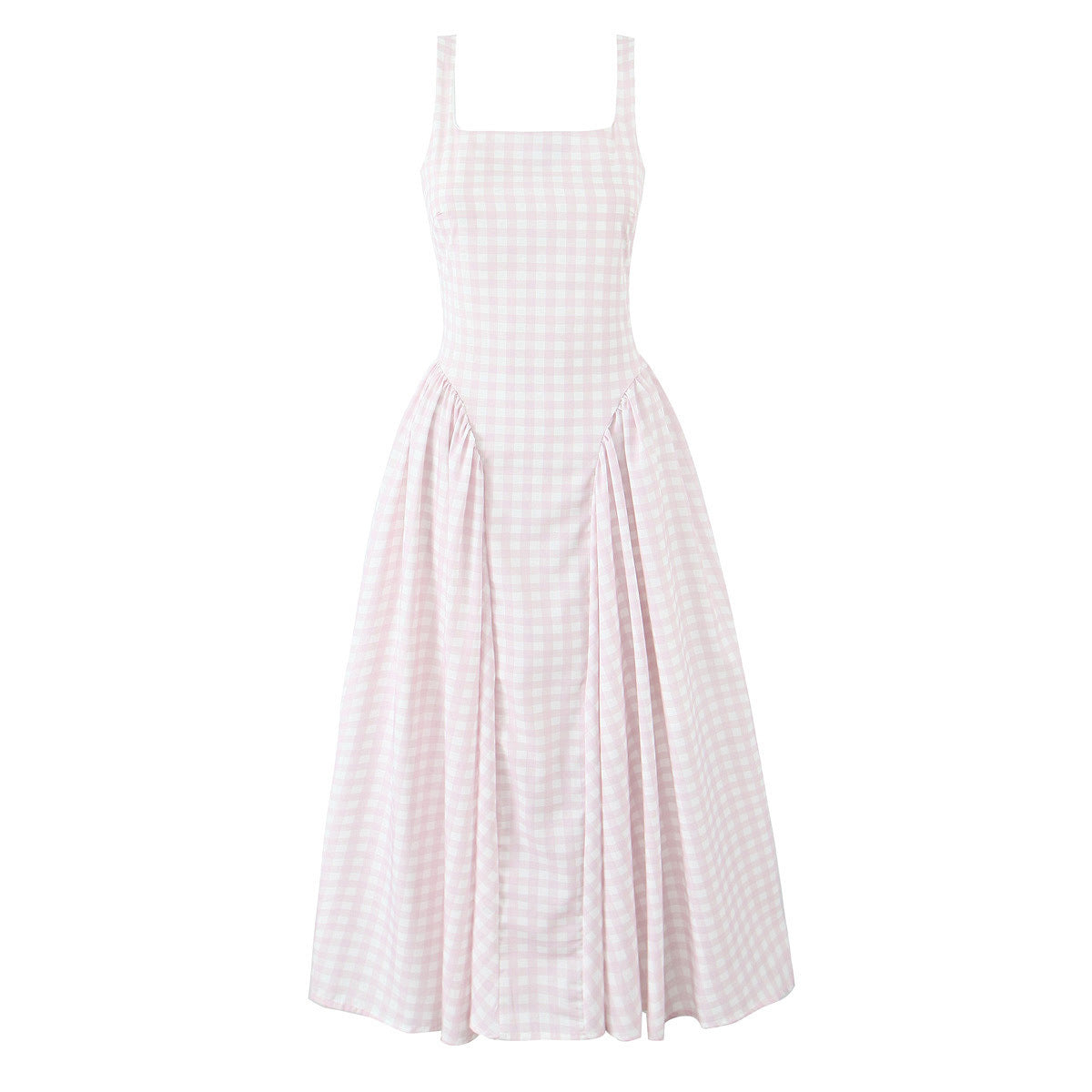 Robe à carreaux à fines bretelles