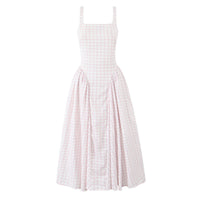 Robe à carreaux à fines bretelles