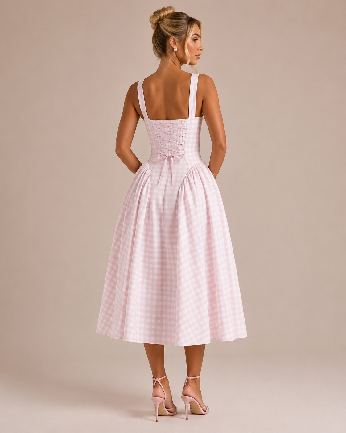 Robe à carreaux à fines bretelles, Preencess