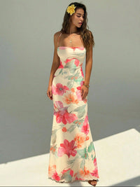 Robe Longue Sirène Dos Nu à Bretelles, Preencess