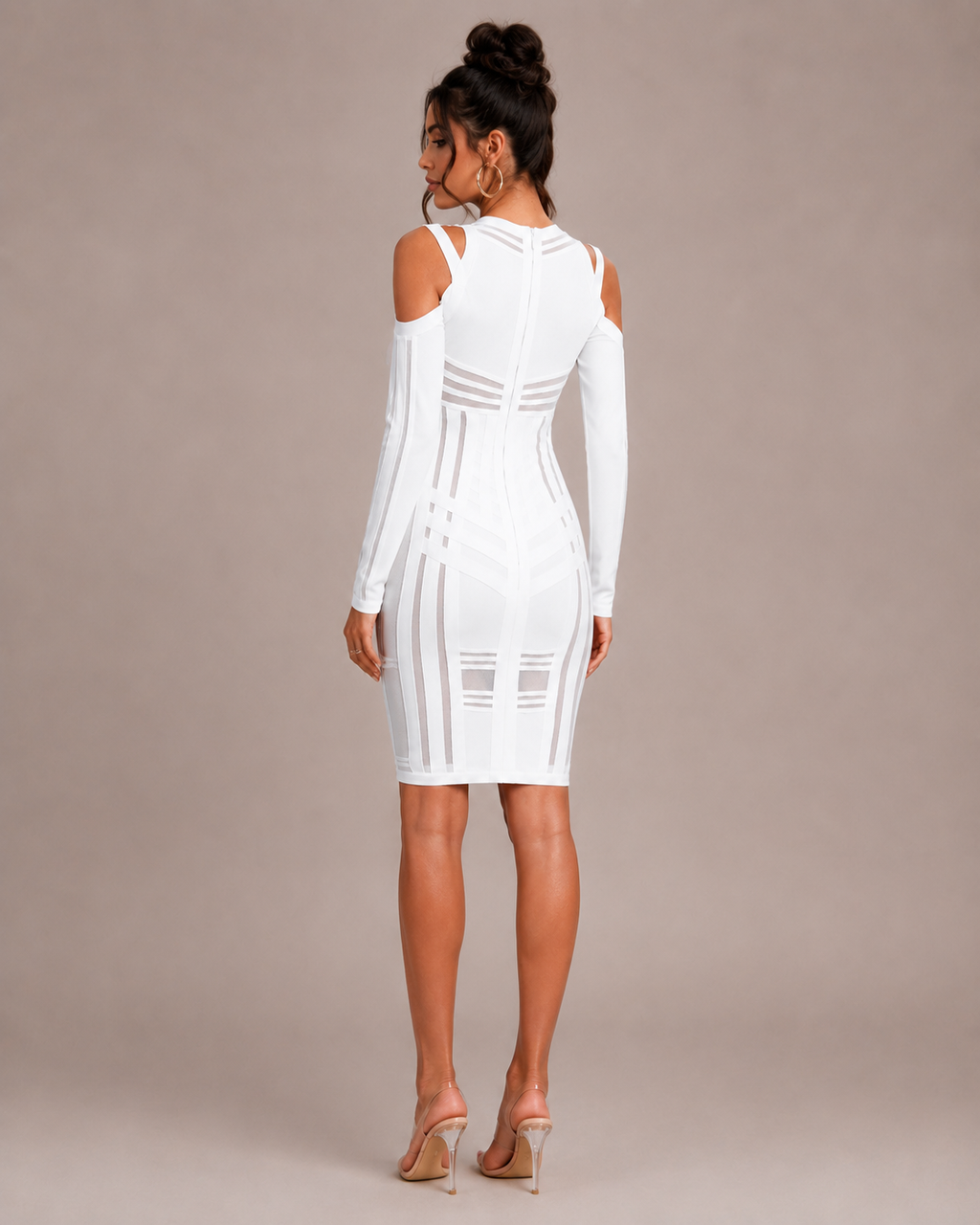 Robe Midi Moulante à Découpes, Preencess