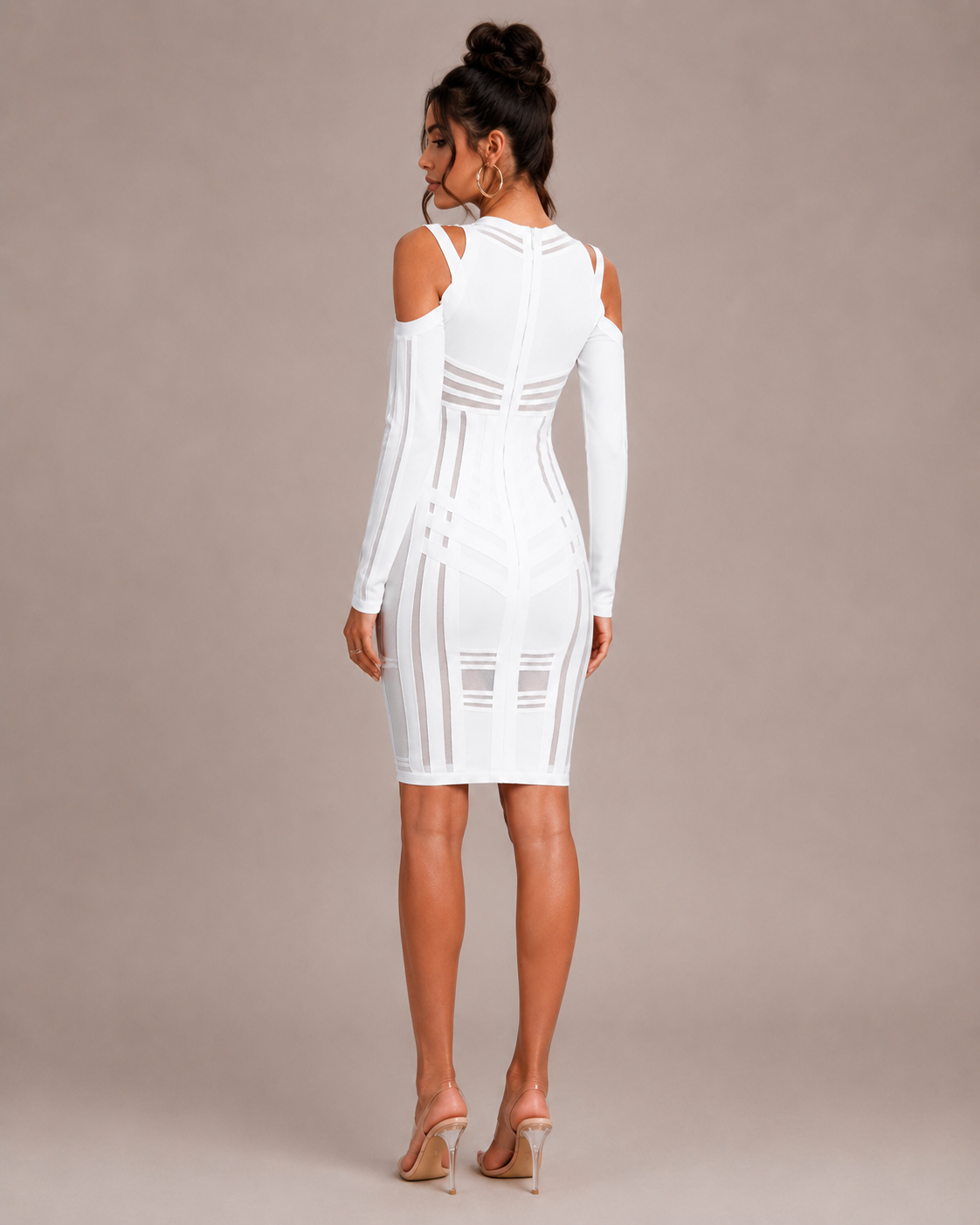 Robe Midi Moulante à Découpes, Preencess