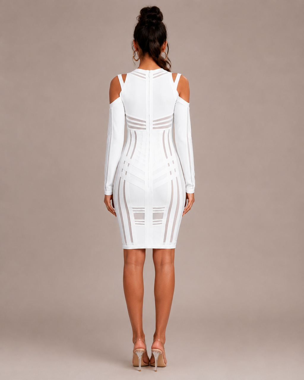 Robe Midi Moulante à Découpes, Preencess
