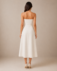 Robe Midi Bustier Plissée, Preencess