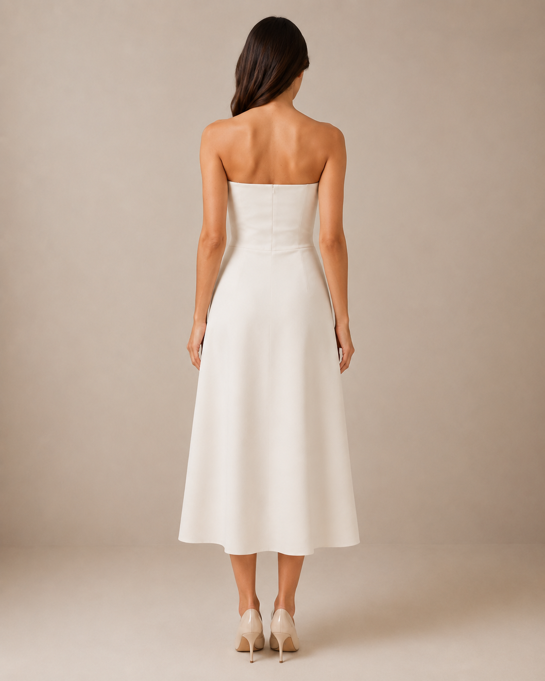 Robe Midi Bustier Plissée, Preencess