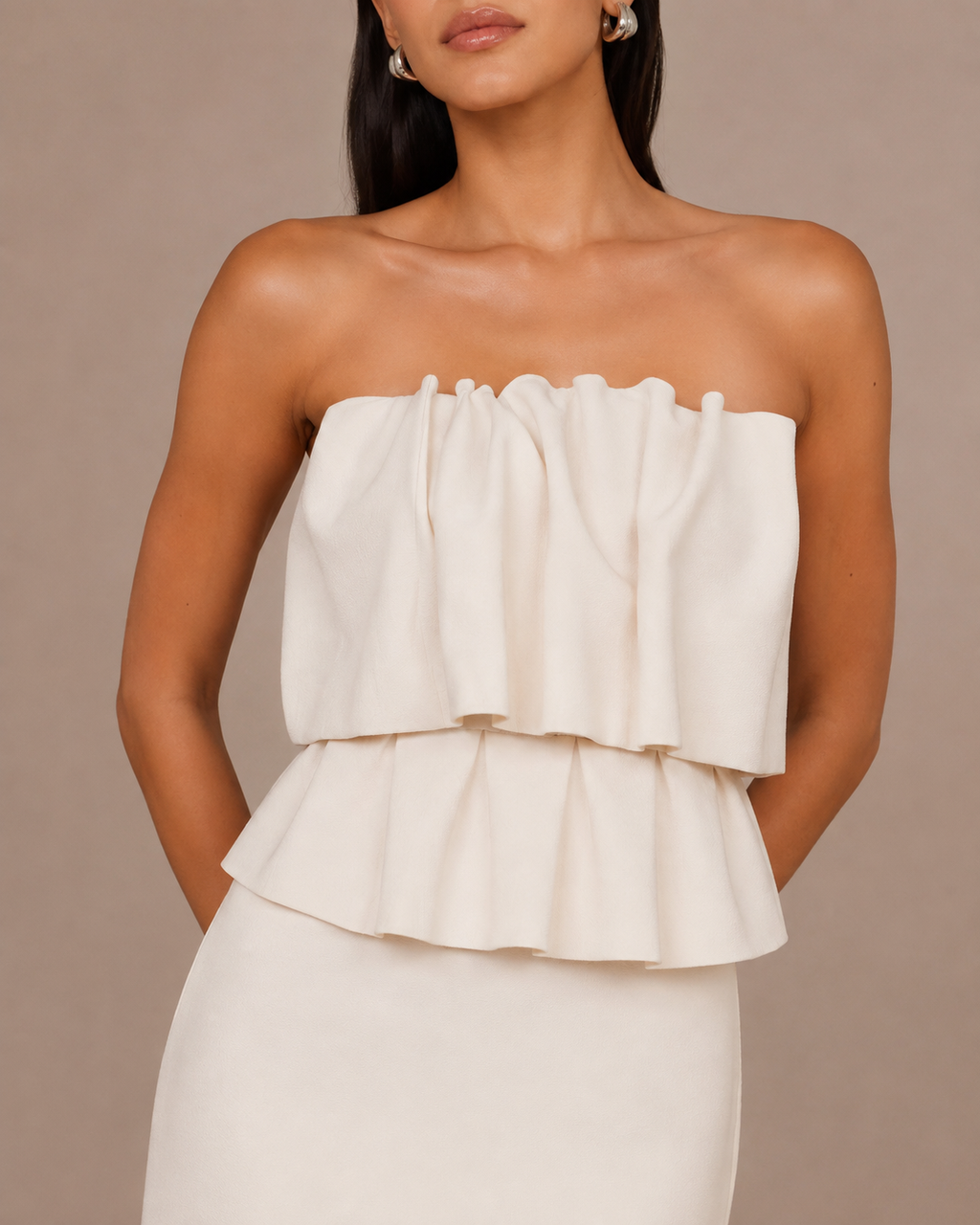Robe Midi Bustier Plissée, Preencess