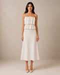 Robe Midi Bustier Plissée, Preencess