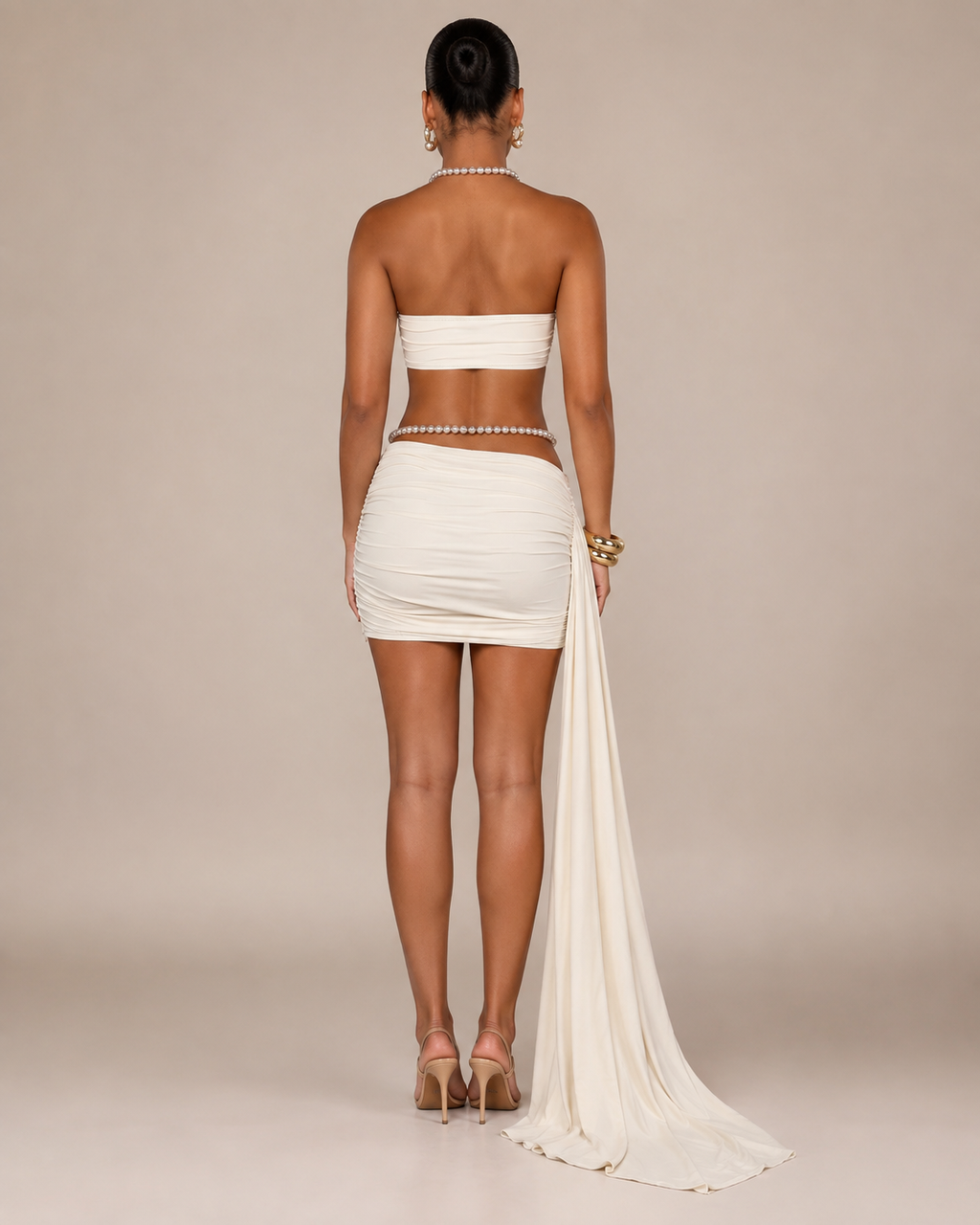 Robes Mini deux pièces caraco dos nu et short