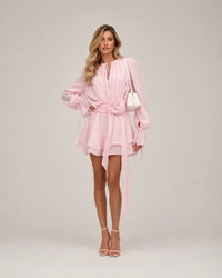 Robe Mini Fleurie en Mousseline, Preencess