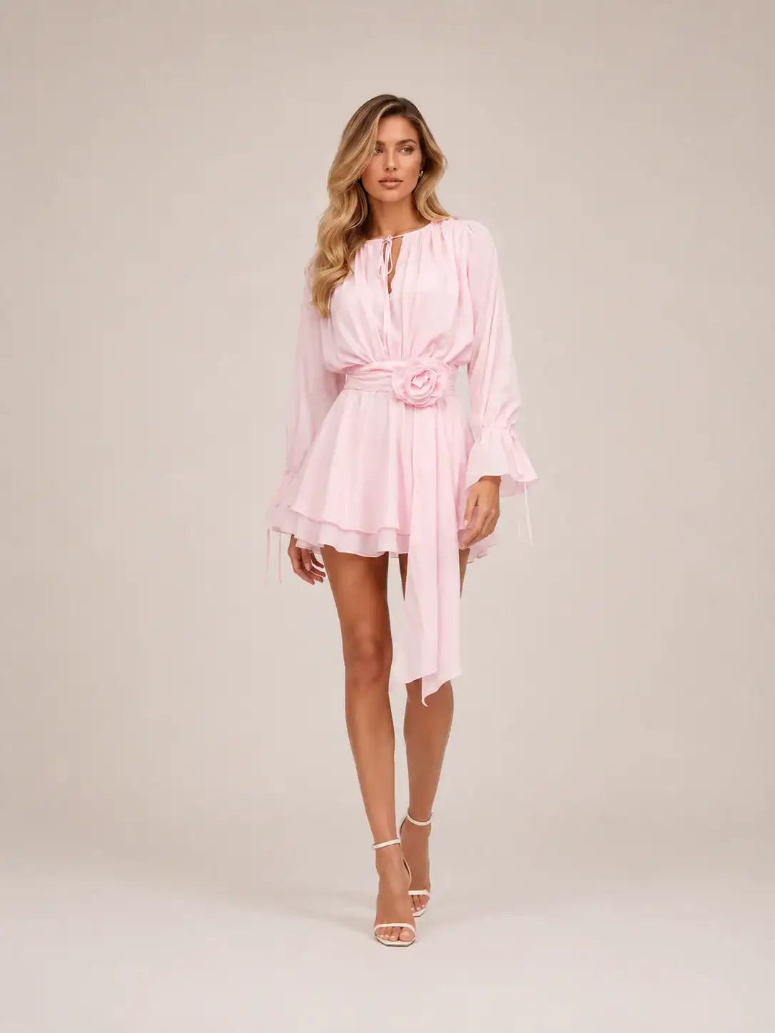 Robe Mini Fleurie en Mousseline, Preencess