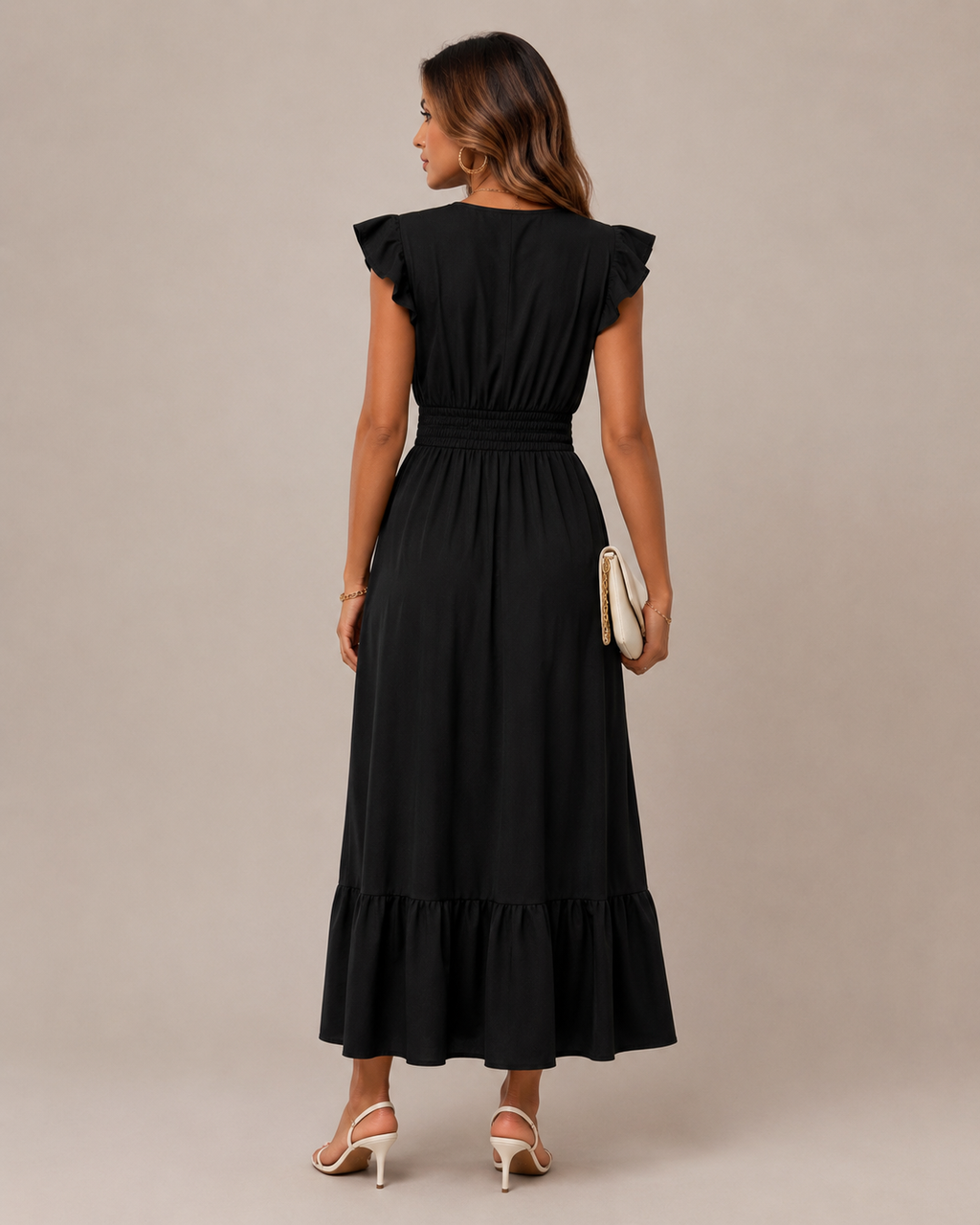 Robe Midi d'Été à Manches Courtes, Preencess