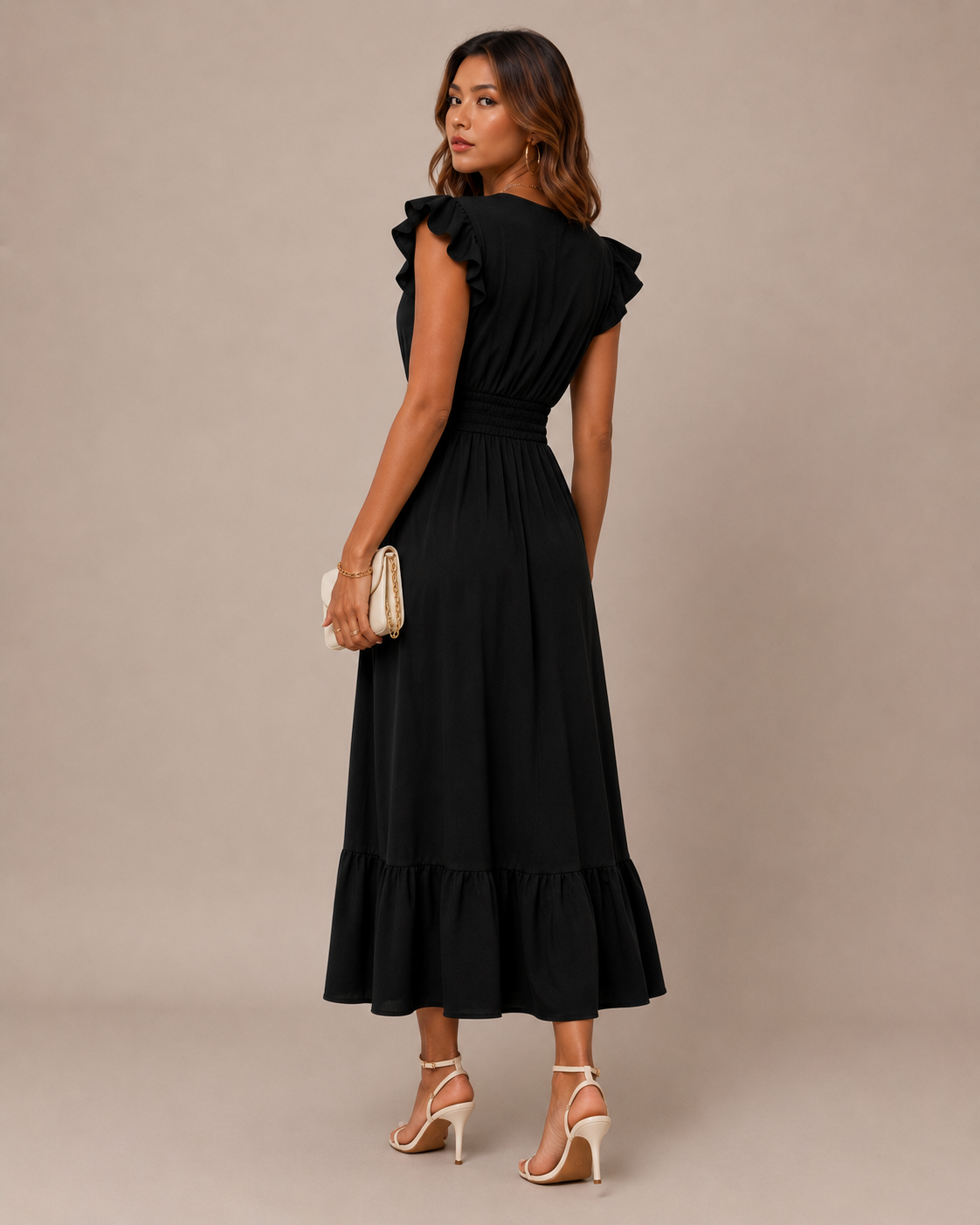 Robe Midi d'Été à Manches Courtes, Preencess