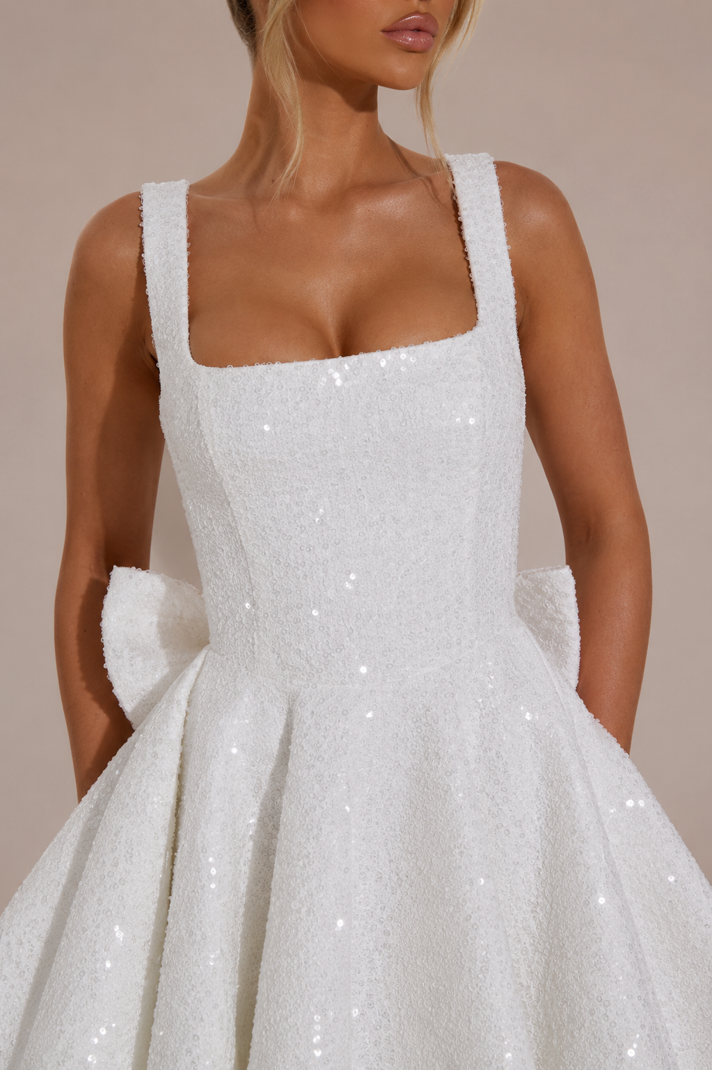 Robe Midi de Soirée à Nœud, Preencess
