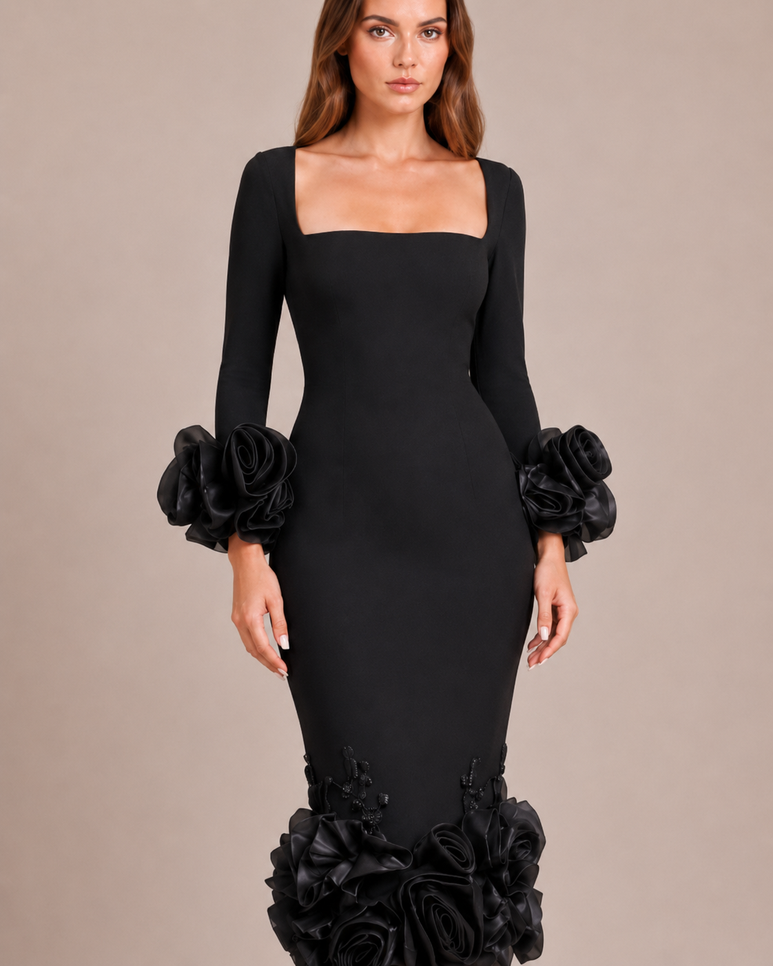 Robe Longue de Soirée Noire, Preencess