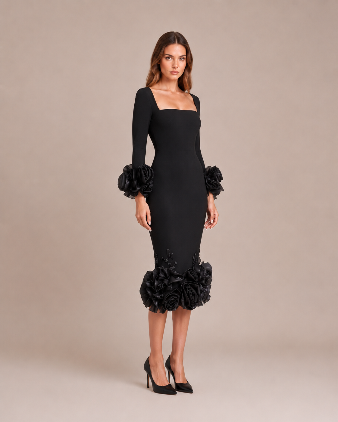 Robe Longue de Soirée Noire, Preencess