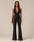 Combinaison pantalon en dentelle taille haute, Preencess