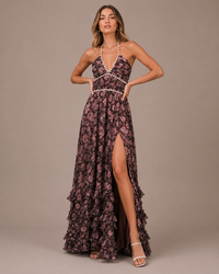 Robe Longue Fleurie à Fines Bretelles, Preencess