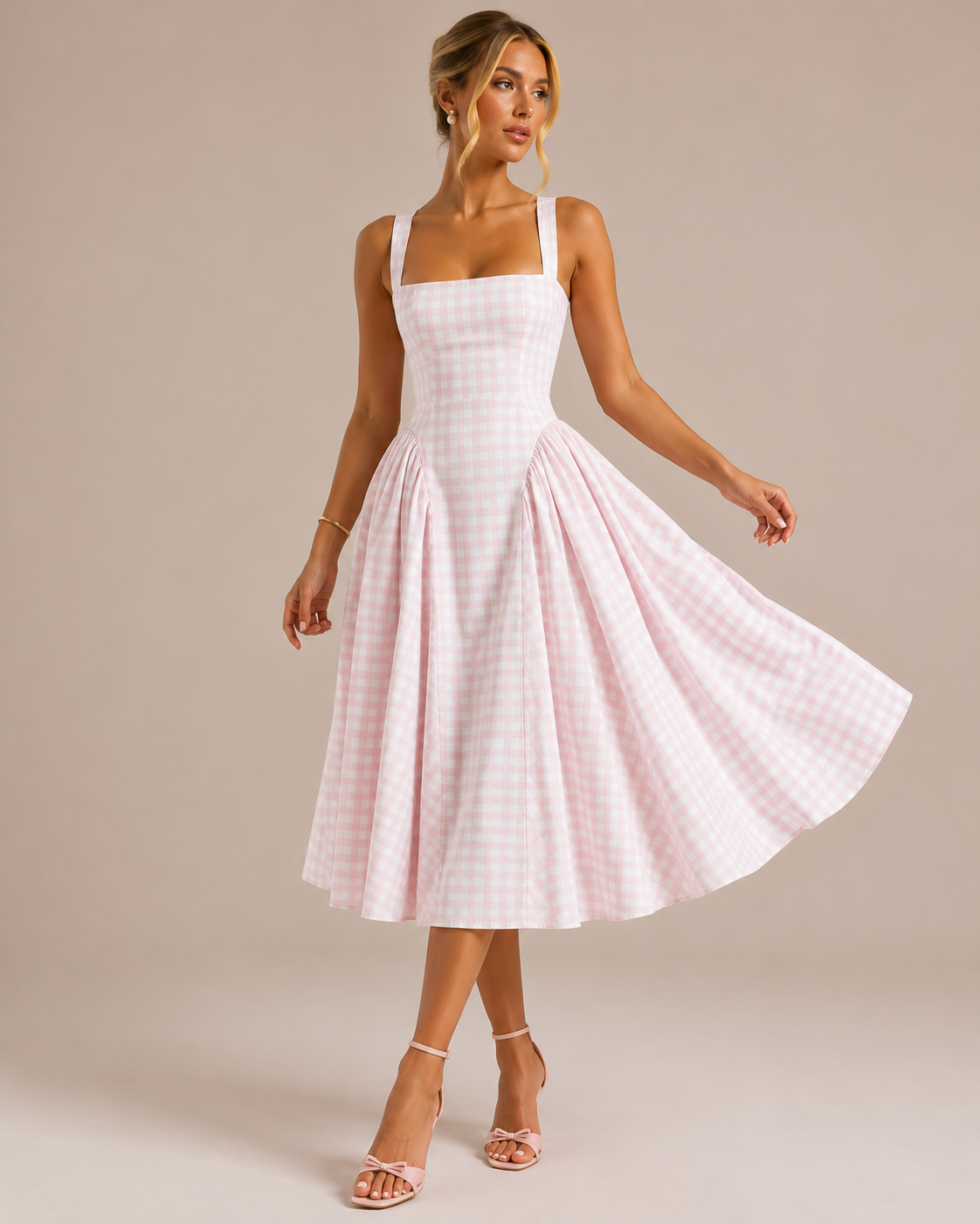 Robe à carreaux à fines bretelles, Preencess
