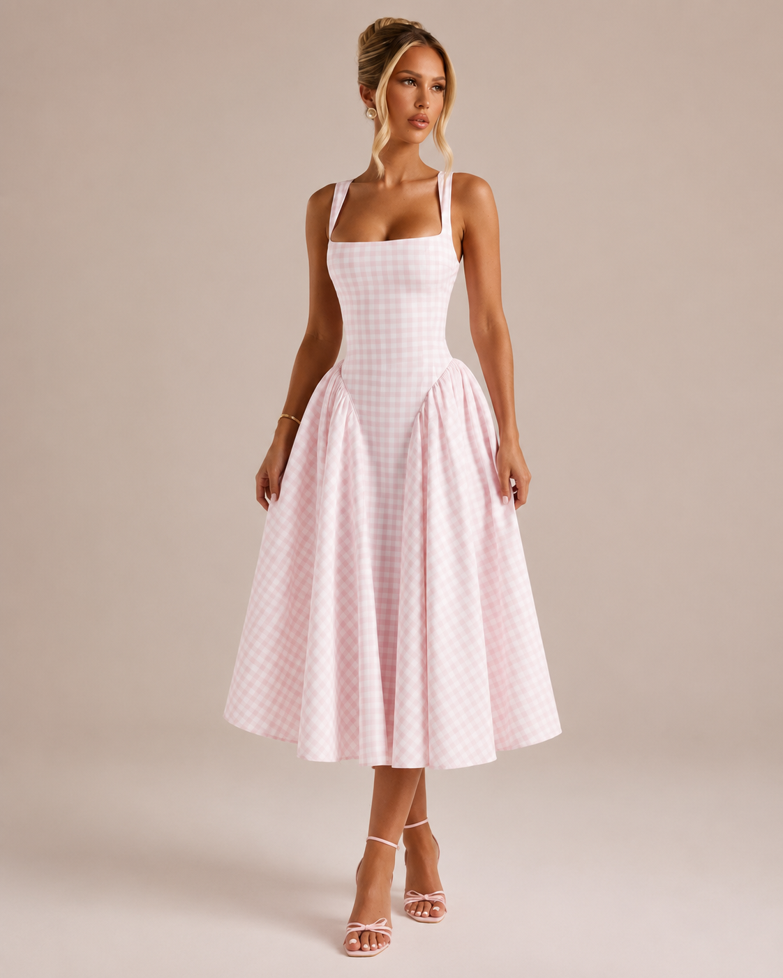 Robe à carreaux à fines bretelles, Preencess