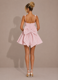 Robe de soirée midi à nœud