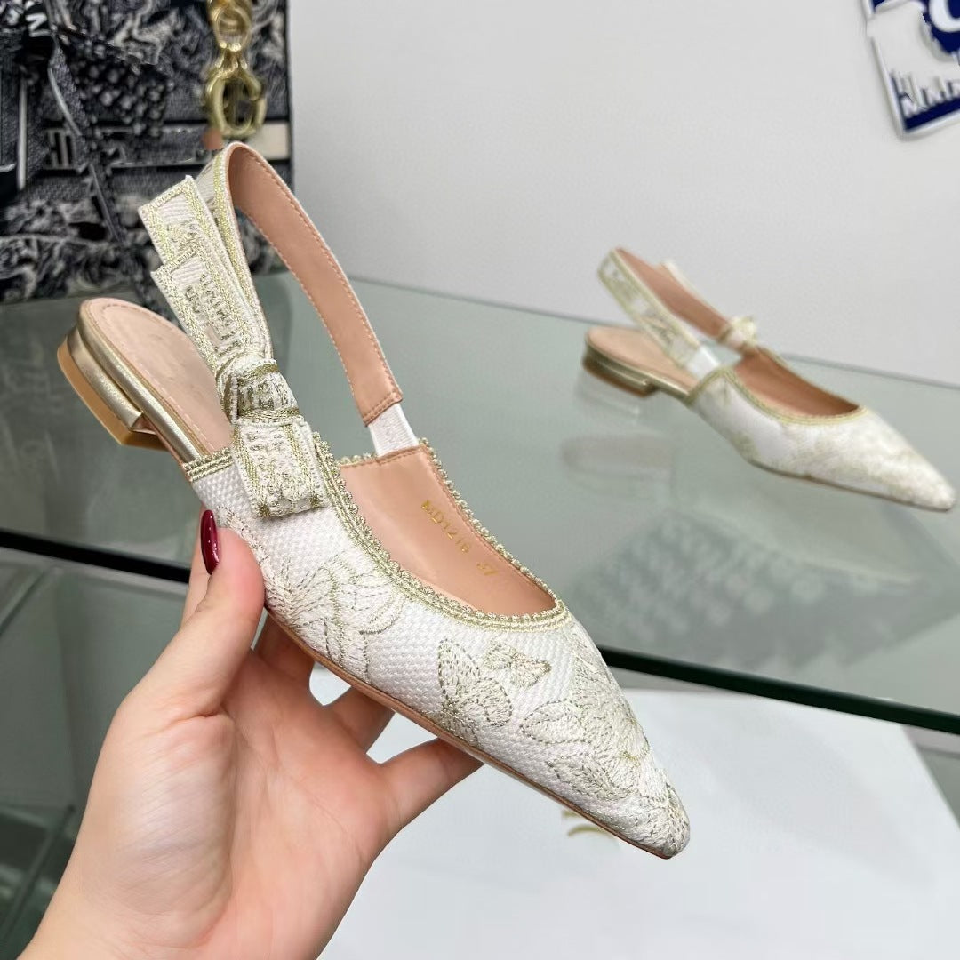 Lace Mesh Pointed Heeled Women Sandals