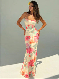 Robe Longue Sirène Dos Nu à Bretelles, Preencess