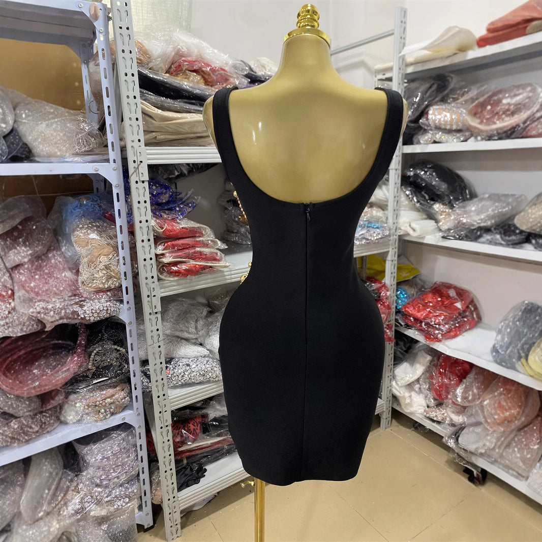 Robe bandage à perles