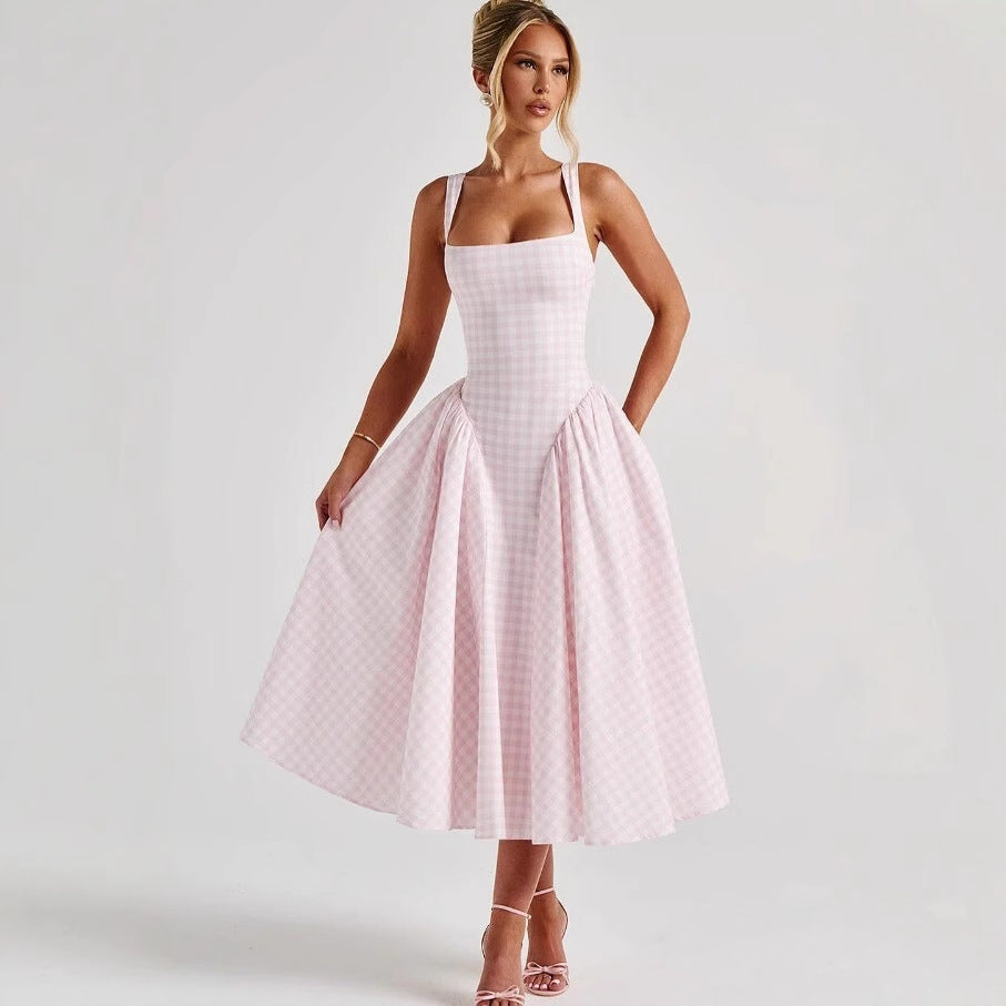 Robe à carreaux à fines bretelles, Preencess