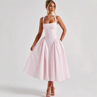 Robe à carreaux à fines bretelles, Preencess