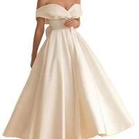 Robe de mariée épaules dénudées à nœud