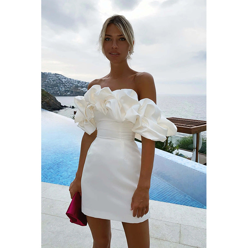 Robe unie épaules dénudées, Preencess