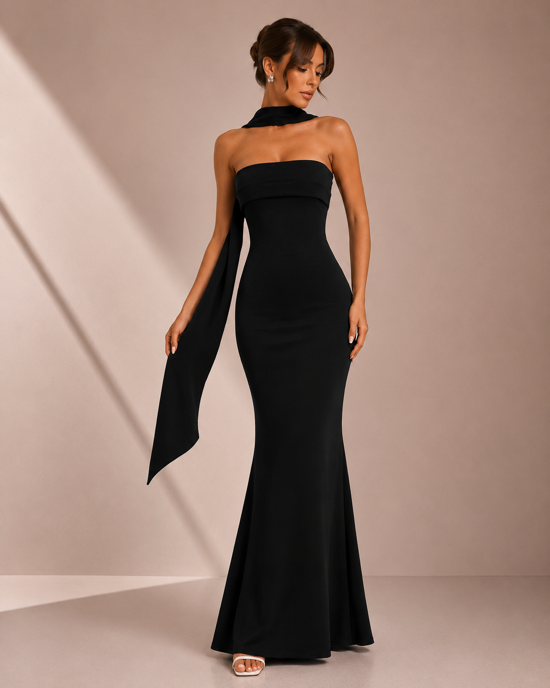 Robe Longue Bustier Taille Haute à Jupe Sirène, Preencess