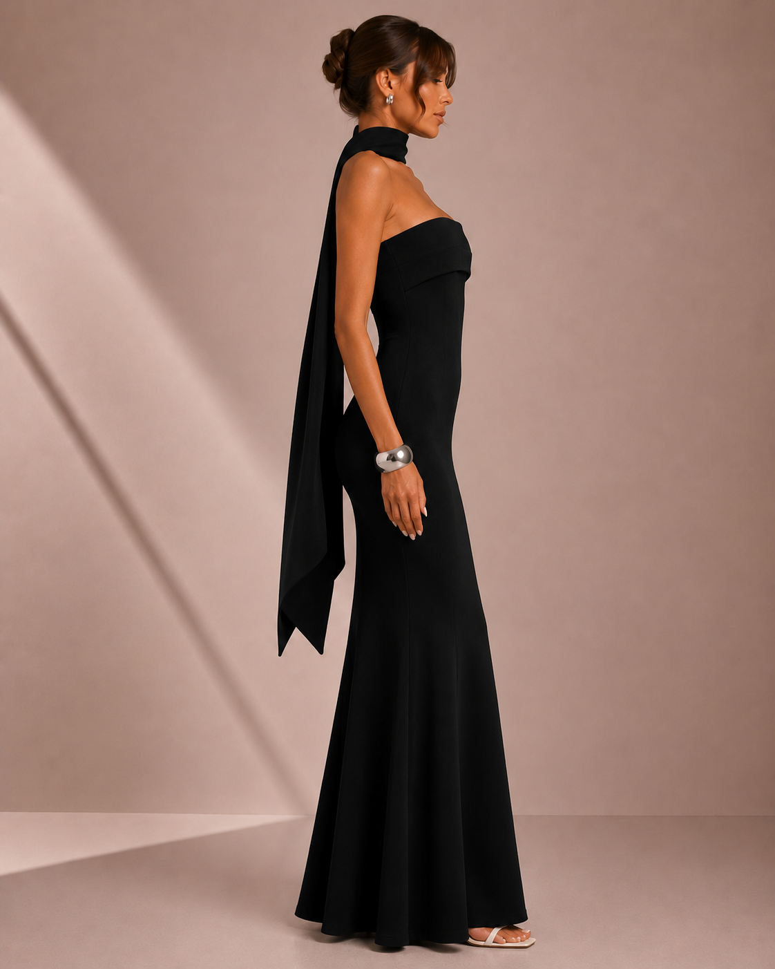 Robe Longue Bustier Taille Haute à Jupe Sirène, Preencess