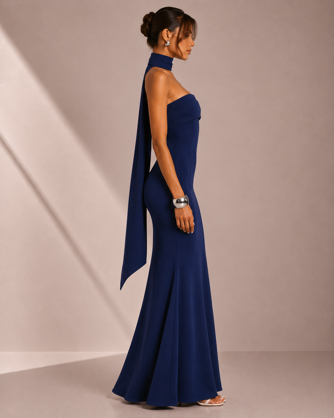 Robe Longue Bustier Taille Haute à Jupe Sirène, Preencess