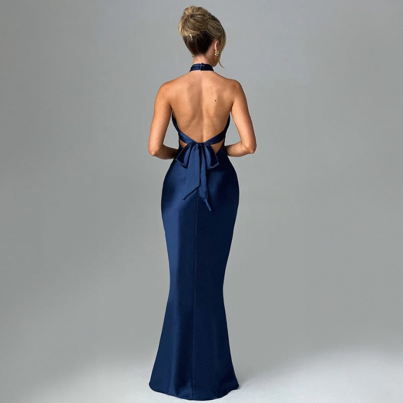 Robe Longue d'Été Dos Nu Sans Manches, Preencess
