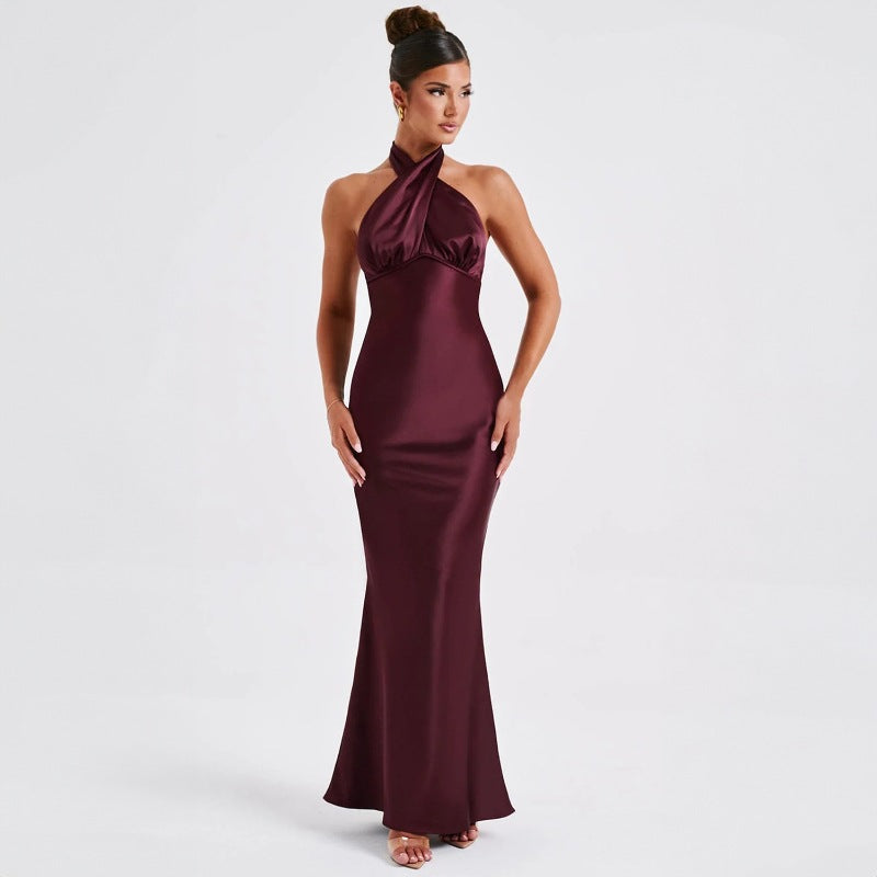 Robe Longue d'Été Dos Nu Sans Manches, Preencess