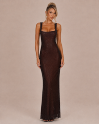 Robe Longue Moulante à Sequins et Strass Une Épaule, Preencess